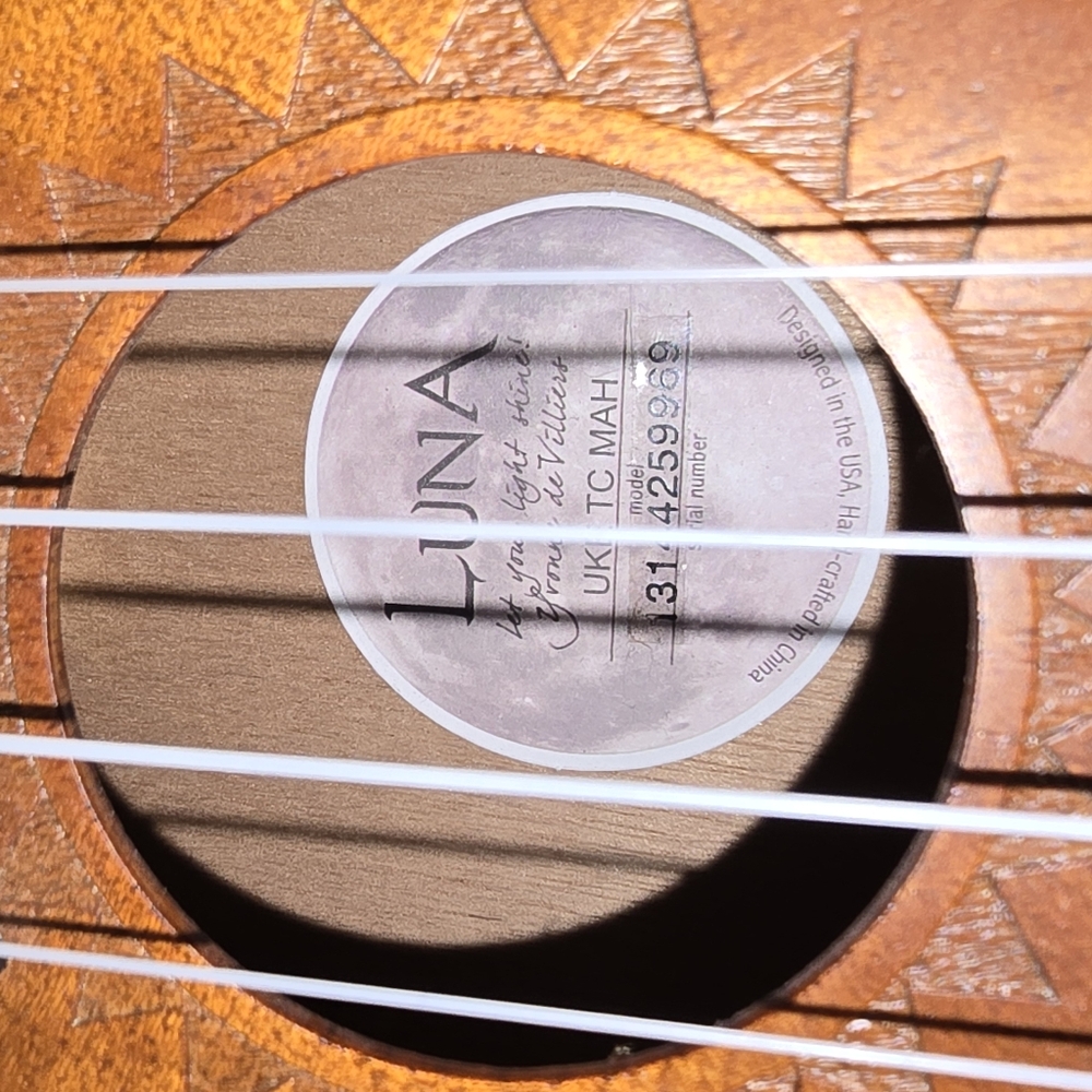 Luna Tatoo Mahogany Ukulele - Picture 4 of 11
